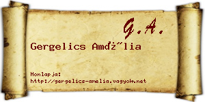 Gergelics Amélia névjegykártya